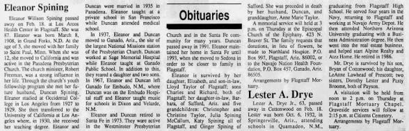 Clipping from Arizona Daily Sun